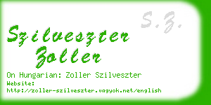 szilveszter zoller business card